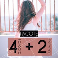 Aproveite esse pacote promocional de escovas e hidratações e mantenha o cabelo sempre lindo! #cabelo #ahazoucabelo #promoçao #escova #hidrataçao