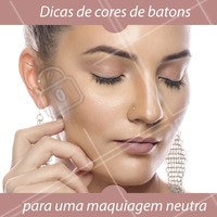 Para qualquer maquiagem ficar perfeita, não pode faltar o batom! Para uma maquiagem mais neutra, os diferentes tons de nude e o gloss incolor são os que mais se destacam, deixando os lábios mais apagadinhos para que a produção fique bem natural ou para que os detalhes dos olhos ganhem mais destaque. Mas você também pode apostar em tons mais marcantes. O marrom e o marsala, por exemplo, são ótimas opções para que a boca fique mais evidente sem que a composição neutra da make seja comprometida. #make #maquiagem #makeup #ahazouapp #dicas #batom #cores