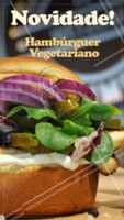 Para os vegetarianos, temos novidade para vocês! Venham provar o nosso hambúrguer vegetariano. #hamburguer #vegetariano #ahazouapp #burger #novidade