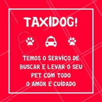 Sem tempo para trazer o seu pet para o petshop? Seus problemas acabaram! Agende um horário que iremos até você! #taxidog #petshop #ahazouapp #ahazoupet #pets