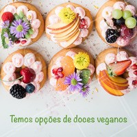 Para os vegetarianos e veganos, temos opções de doces para vocês. #doces #vegano #ahazouapp #veggiefood