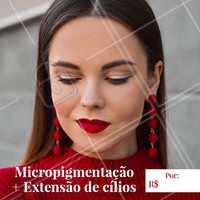 Que tal esse combo incrível? Agende seu horário! #micropigmentaçao #extensaodecilios #ahazou #sobrancelha #cilios