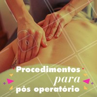 Você sabia que existem tratamentos estéticos que podem auxiliar na recuperação do pós operatório? A drenagem linfática é um exemplo, drenando o corpo e ajudando na recuperação. A massagem relaxante também pode ser uma aliada, ajudando com possíveis dores. Agende uma avaliação e saiba qual o melhor para você! #pósoperatorio #ahazou #operatorio #operaçao #cirurgia #drenagemlinfatica #esteticacorporal #massagemrelaxante