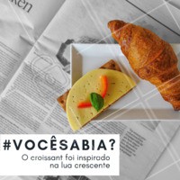 O croissant foi inventado na Áustria durante o ano de 1869, criado para marcar a vitória do exército austríaco sobre os turcos otamanos, a pedido do imperador! #croissant #ahazoutaste #comida #alimentaçao