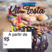 Encomende seu kit festa com a gente! ☎️ XXXXXX #kitfesta #doces #ahazouapp #aniversario #festa