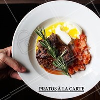 Temos diversas opções de pratos à la Carte. Venha experimentar! #alacarte #restaurante #ahazouapp #food