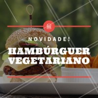 Para os vegetarianos, temos novidade para vocês! Venham provar o nosso hambúrguer vegetariano. #hamburguer #vegetariano #ahazouapp #burger #novidade