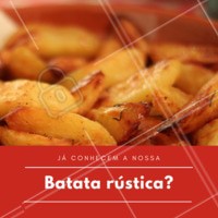 Essa porção é uma das mais pedidas da casa. Está esperando o que para vir provar? #batatarustica #bar #ahazougastronomia #porcao #food