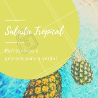 Já experimentou as nossas saladas tropicais? Combinam perfeitamente com o verão. Peça já a sua! #saladas #saudavel #ahazou #ahazougastronomia #verao #tropical