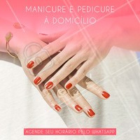 Que tal fazer as unhas sem sair de casa? Entre em contato e agende o seu horário! #manicure #pedicure #ahazou #unhas