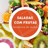 Verão pede uma salada refrescante, né? Elas ficam ainda melhor com combinações de frutas. Experimente! #saladas #frutas #ahazouapp #verao