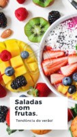 Verão pede uma salada refrescante, né? Elas ficam ainda melhor com combinações de frutas. Experimente! #saladas #frutas #ahazouapp #verao