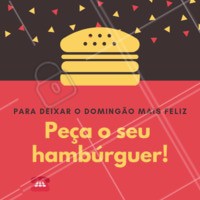 Domingo é dia de preguiça, mas também é dia de hambúrguer no conforto da sua casa! Ligue pra gente e garanta o seu! #hamburguer #burger #ahazougastronomia #ahazouapp #amorporhamburguer #food #domingo