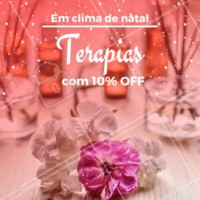 O Natal está chegando e nossas promoções também! 10%off nas terapias aqui da clínica. #terapia #ahazou #desconto