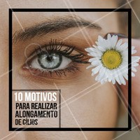 1- Diga adeus ao rímel
2- Cílios postiços nunca mais
3- Realce sua beleza natural
4- Economize tempo no dia a dia
5- Deixe sua autoestima nas nuvens
6- Acorde pronta todos os dias
7- Dê uma levantada no seu olhar
8- Disfarça imperfeições e falhas
9- Valorize ainda mais a maquiagem
10- Prepare-se para os elogios Está esperando o que para agendar seu horário? #cilios #alongamentodecilios #ahazouapp #beleza #mulheres