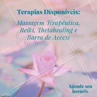 Aqui temos diversas terapias alternativas para o seu bem-estar. Venha conhecer a melhor técnica para você, agende um horário! #terapiasalternativas #massagem #reiki #ahazouapp #thetahealing #barradeaccess