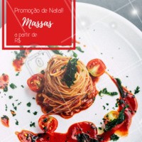 Não perca essa promoção natalina! Venha curtir o final de ano com a gente e provar nossas deliciosas massas 🍝 #promocao #massas #ahazouapp #natal #comidaitaliana