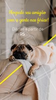 Não sabe com quem deixar seu pet nas férias? Nós cuidamos dele, com MUITO amor! 🐶🐱❤️️ Entre em contato para maiores informações XXXXXX #pet #hotel #hospedagempet #ahazoupet #ferias