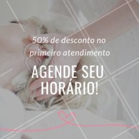 Para você, novo cliente, te damos 50% de desconto em qualquer tratamento no primeiro atendimento. Agende o seu horário! #massagem #tratamentos #ahazou #promocao
