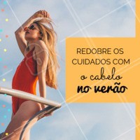 Verão é sinônimo de praia, piscina e muito Sol! Cuide dos cabelos com hidratações frequentes e cuidados especiais. Agende seu horário e venha se preparar para essa estação maravilhosa ☀️❤️ #cabelo #ahazou #cabeleireiro #salaodebeleza #verao