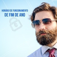 Atenção aos nossos horários de funcionamento nesse fim de ano! Aproveite para marcar seu horário e não fique para trás. #barbearia #ahazou #barba #fimdeano