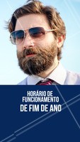 Atenção aos nossos horários de funcionamento nesse fim de ano! Aproveite para marcar seu horário e não fique para trás. #barbearia #ahazou #barba #fimdeano