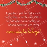 Obrigada a todos os clientes que vieram se embelezar comigo em 2018! Nos vemos em 2019! đ #salaodebeleza #ahazou #anonovo #2018 #beleza