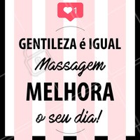 Uma massagem melhora o dia de qualquer um! Concordam? #massagem #massoterapia #ahazou #gentileza #bemestar