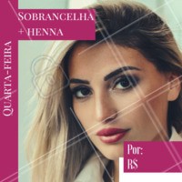 Que tal esse combo incrível? Agende seu horário! #henna #ahazou #sobrancelha