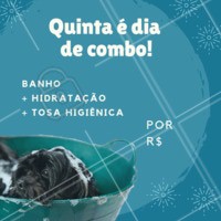 Não perca nosso combo de quinta-feira! Agende um horário para o seu pet #petshop #pet #ahazou #combo #banho #quinta