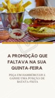 Não perca essa promoção que anima a quinta-feira de qualquer um! Corre pra fazer o seu pedido #hamburguer #burger #ahazougastronomia #ahazouapp #amorporhamburguer #batatafrita #quinta #promocao