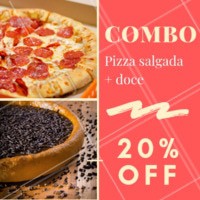 20% de desconto nesse combo? É isso mesmo, você não vai perder essa né? Peça já a seu! #combo #pizza #ahazou #pizzaria #delivery