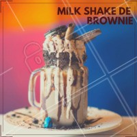 Nada melhor que o nosso Milkshake de Brownie para esse dia! Já provou? #milkshake #brownie #ahazou #hamburgueria #sobremesa