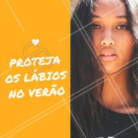 Durante o Verão, costumamos ficar muito mais tempo em exposição solar, e muitas vezes passamos protetor solar e esquecemos de proteger a região dos lábios! Invista em um protetor labial com FPS que te mantenha protegido não apenas do sol, quanto do vento. Fora isso, beba bastante água e evite o uso de batom do tipo matte. #verao #ahazou #labios #cuidadoscomapele
