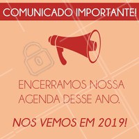 Foi ótimo estarmos juntos em 2018, agradecemos sua confiança e te esperamos para um novo encontro em 2019!
Boas festas!
#ahazou #2019 #encerramento #gratidao