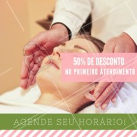 Para você, novo cliente, te damos 50% de desconto em qualquer tratamento no primeiro atendimento. Agende o seu horário! #massagem #tratamentos #ahazou #promocao