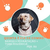 Não perca nosso combo de quinta-feira! Agende um horário para o seu pet #petshop #pet #ahazou #combo #banho #quinta