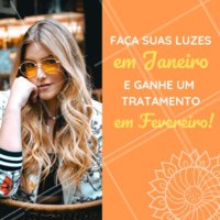 Venha iluminar os fios nesse mês de Janeiro e ganhe um tratamento incrível em Fevereiro! #cabelo #ahazou #promoçao #janeiro