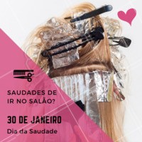 Faz tempo que você não vem no salão? Aproveite o dia da saudade e venha matar a saudade! #salao #diadasaudade #ahazou