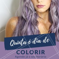 Quinta é dia de mudar a cabeleira! Quer entrar pro time das coloridas? Vem com a gente! Agende já o seu horário e venha ser atendidas por especialistas em cor. #quintou #coloridoperfeito #cabeloscoloridos #ahazou