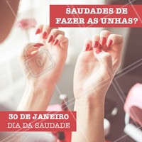 Bateu aquela saudade? Agende seu horário e vem matar essa saudade logo! 💅❤️️ #unha #ahazou #manicure #diadasaudade