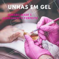 Agende seu horário e venha se apaixonar nas unhas em gel! ❤️️ Elas possuem acabamento perfeito e ótima durabilidade #unhas #unhasdegel #ahazou #manicure