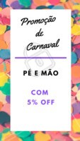 Pé e mão com 5% OFF só no Carnaval! ❤️️✨ #promocao #ahazou #carnaval #manicure #pedicure #unhas