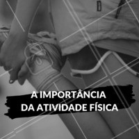 A prática de atividades físicas no dia-a-dia é algo fundamental para pessoas de todas as idades já que elas auxiliam a manter uma vida saudável quando combinada com uma alimentação boa. Lá vai um top 4 dos maiores benefícios para a saúde e o bom funcionamento do organismo:
1. Fortalece o sistema imunológico;
2. Reduz a gordura corporal e aumento de massa muscular;
3. Melhoria da qualidade de sono;
4. Melhoria da auto-estima.
Se exercite e mantenha uma vida mais saudável! #ahazousaude #saude #bemestar