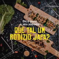Para deixar o seu sábado ainda melhor! Vem de Rodízio Japonês 🍱 #japa #rodizio #comidajaponesa #ahazou #sabado