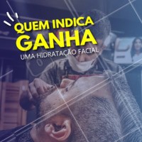 Indicou um amigo? Ganhe uma hidratação facial na próxima vez que fizer a barba! #barbearia #ahazou #barba #Hidrataçao