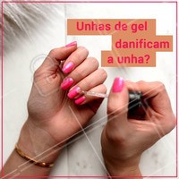As unhas de gel quando bem aplicadas não fazem mal à saúde das unhas porque não danificam as unhas naturais e são ideais para quem possui unhas fracas e quebradiças. Além disso, pode até ser a solução para quem tem o hábito de roer as unhas porque o gel funciona como uma capa protetora. #unhas #dicas #ahazou #unhasdegel
