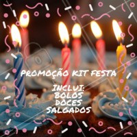 Montamos uma super promoção para você! Quer saber mais? Entre em contato conosco. #suafesta #bolos #doces #salgados #kitfesta