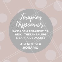 Aqui temos diversas terapias alternativas para o seu bem-estar. Venha conhecer a melhor técnica para você, agende um horário! #terapiasalternativas #massagem #reiki #ahazouapp #thetahealing #barradeaccess