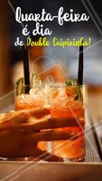 Saia da rotina! Aproveite a nossa promoção de Double Caipirinha, toda quarta-feira, até às 20h. #caipirinha #double #ahazou #promocao